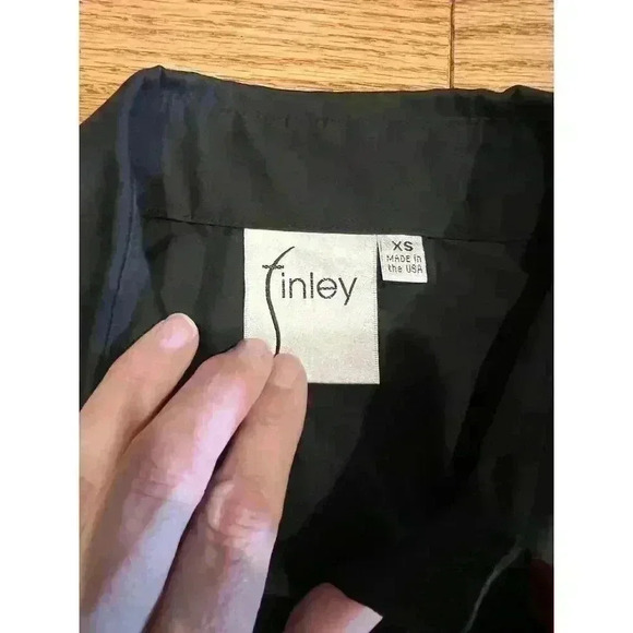 Finley Monica Velvet Devore Shirt XS Button Down Oversize Art To Wear Sheer $260 - Picture 4 of 7